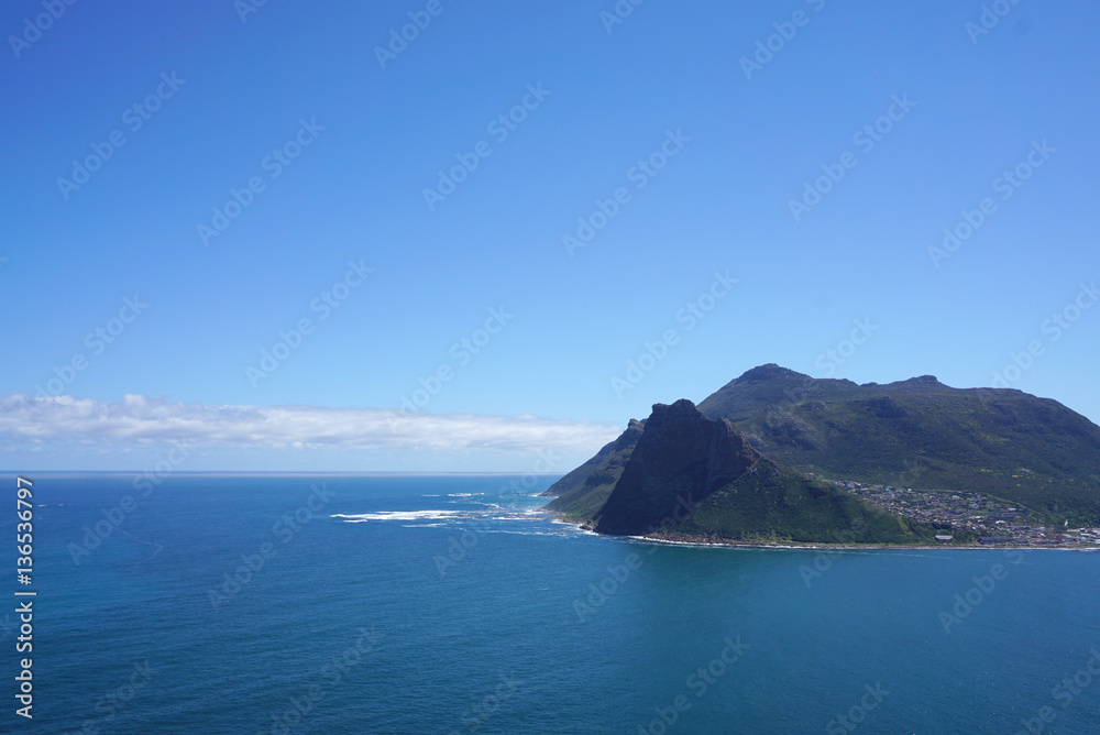 Naklejka premium beautiful landscape of the coast at Capepoint in Cape town