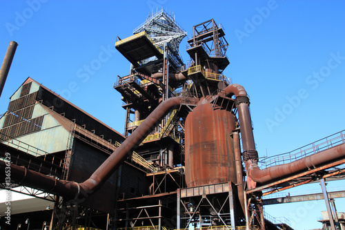 Rusty structures of abandoned metallurgical plant