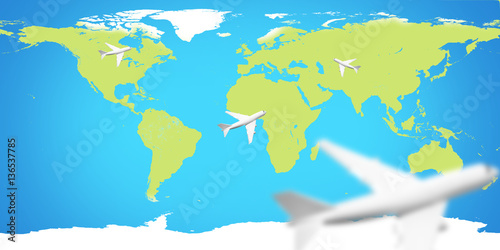 planes world map. Elements ...