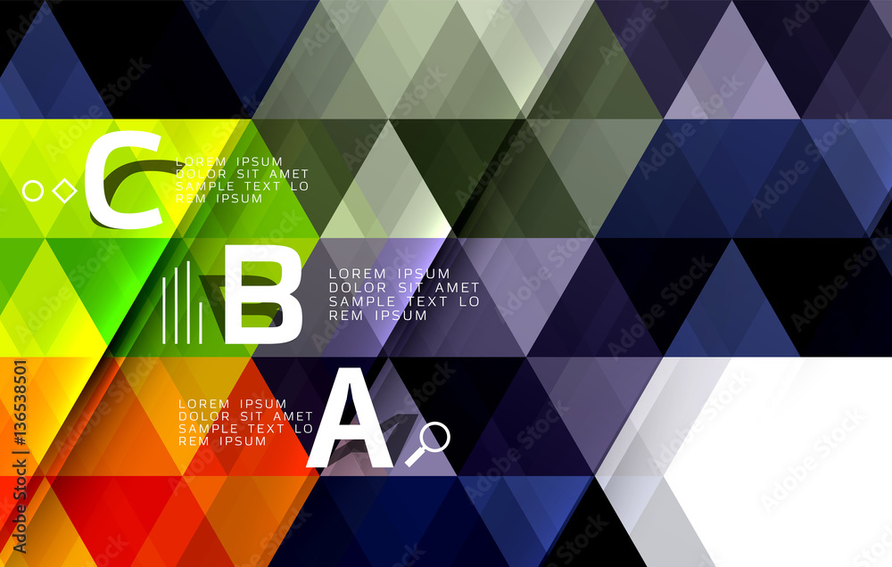 Vector infographic triangles Vector infographic triangles