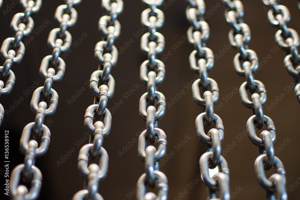 Fototapeta premium Collection metal chains
