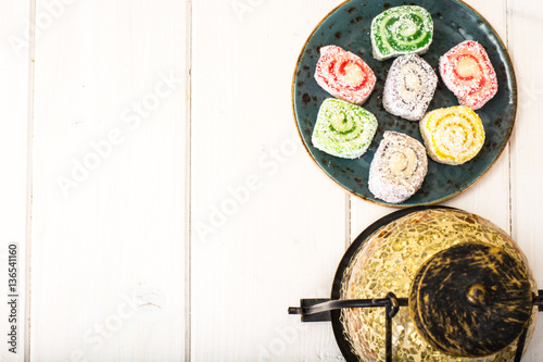 Oriental sweets turkish delight