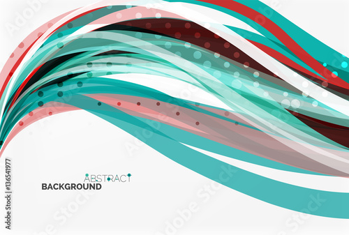 Vector geometric flowing lines abstract background