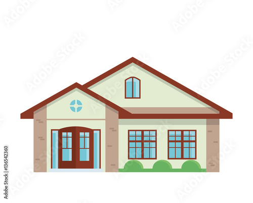 Modern Flat Luxury Minimalistic Residential House, Suitable for Diagrams, Infographics, Illustration, And Other Graphic Related Assets
