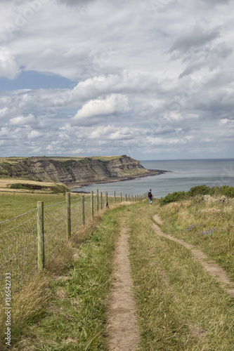 Man hiking in Yorkshire photo