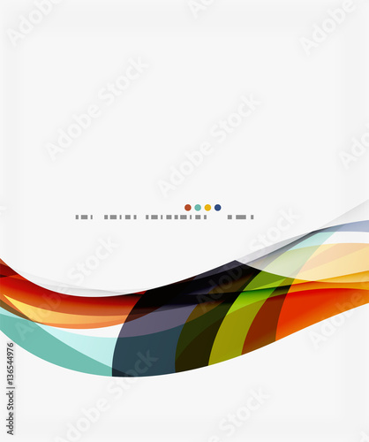Colorful elegant wave creative layout