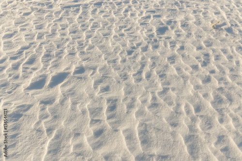 snow dunes in the field. background white