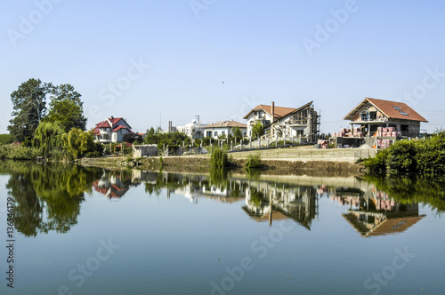 Bucuresti, Mogosoaia, modern housing estates opposite of palace,