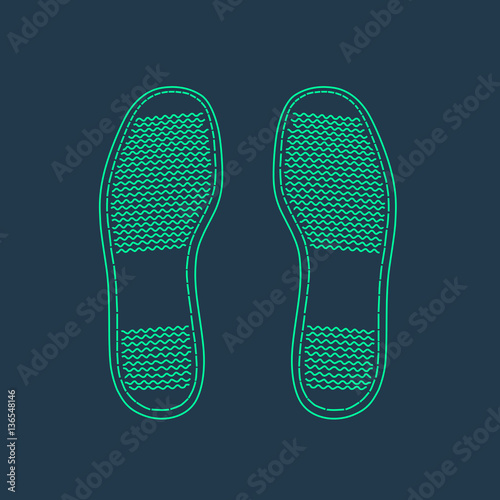 pair prints of male shoes , vector, illustration,