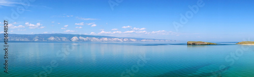 Panorama of Lake Baikal in peaceful weather
