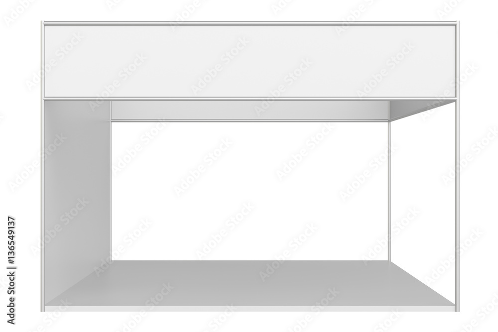 Blank exhibition stand. 3d rendering isolated on white background. Blank exhibition stand. 3d rendering isolated on white background.