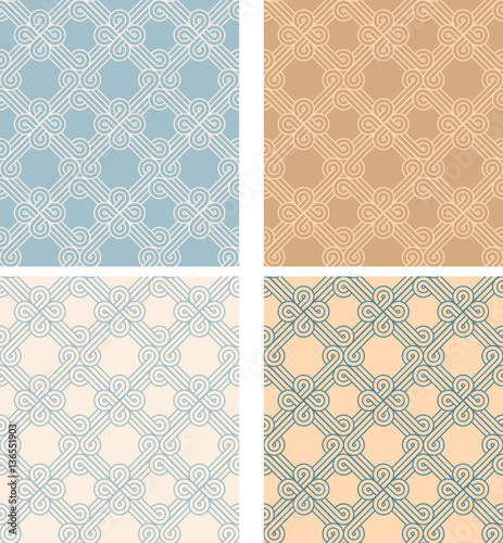 Vintage seamless colorful pattern vector backgrounds
