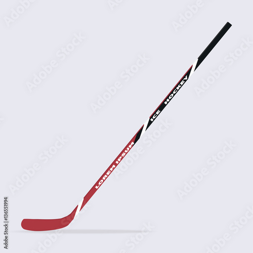Ice hockey stick isolated on background. Vector illustration.