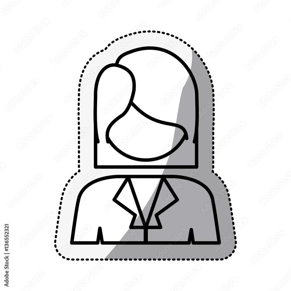 contour people face icon image, vector illustration design