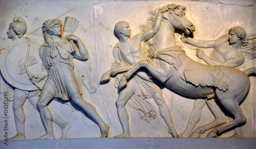 Foto Relief in der Villa Carlotta in Tremezzo am Comer See