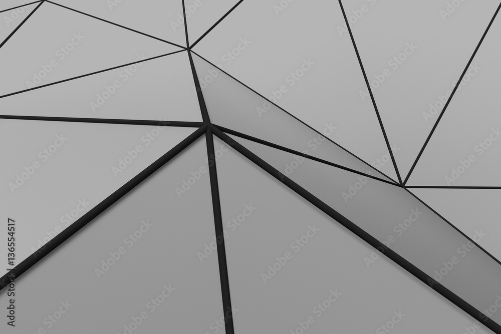 Obraz premium Colored low poly displaced surface with dark connecting lines