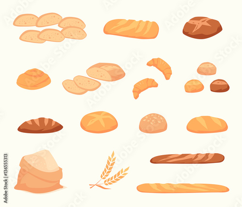 Icons in a flat bread style