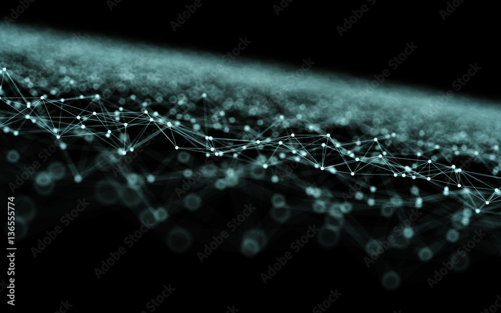Abstract Scientific Graph or Nano Structure Background 3d Illustration