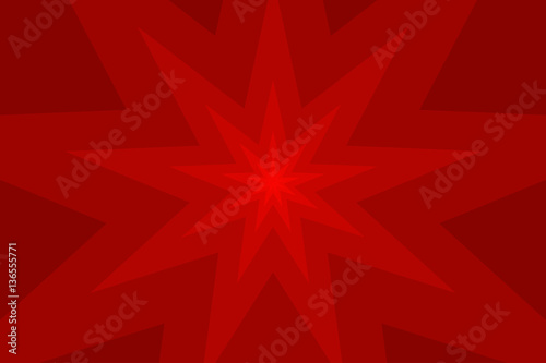 nine pointed star red abstract vector background