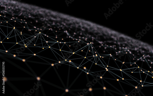 Abstract Scientific Graph or Nano Structure Background 3d Illustration
