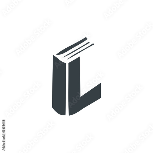 Initial Letter IL Book Design Logo Law