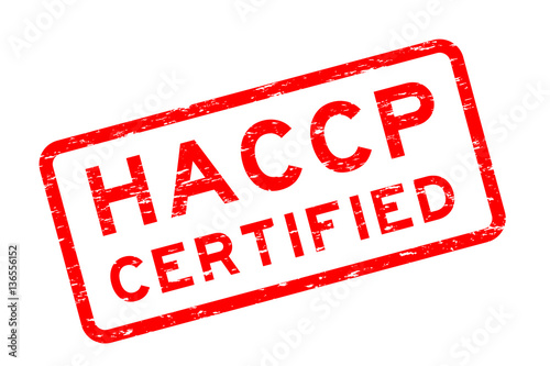 Grunge red HACCP (Hazard Analysis and Critical Control Point) sq
