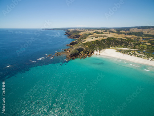Kangaroo Island North Coast aerial view, South Australia