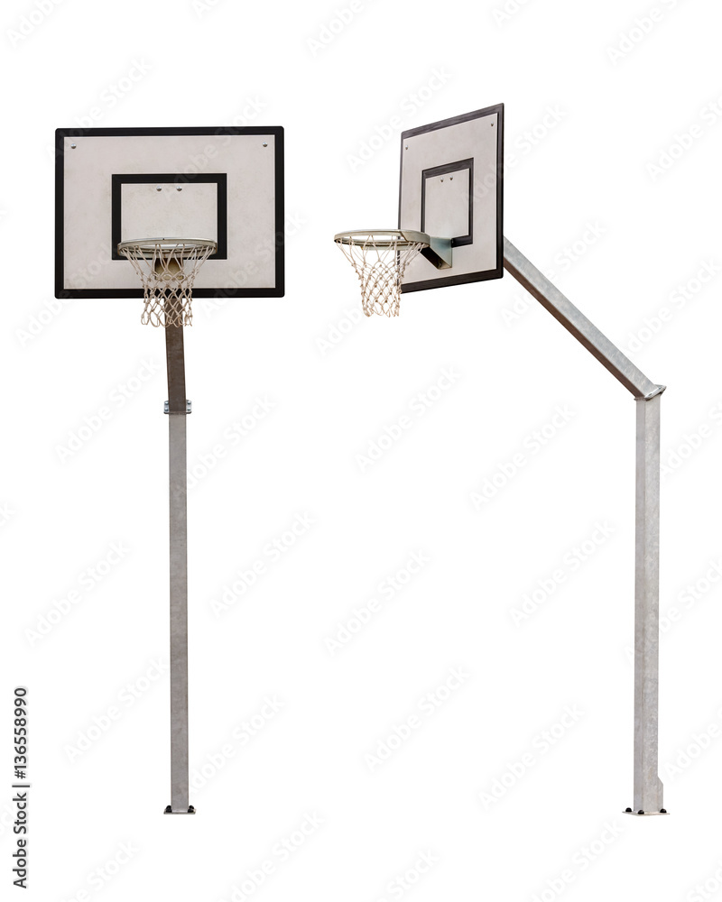 basketball backboard isolated on white background