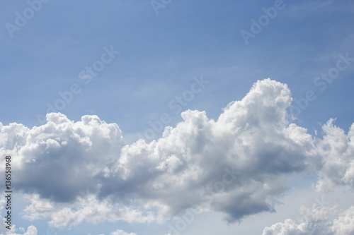 blue sky vivid and big cloud beautiful Colorful in nature background