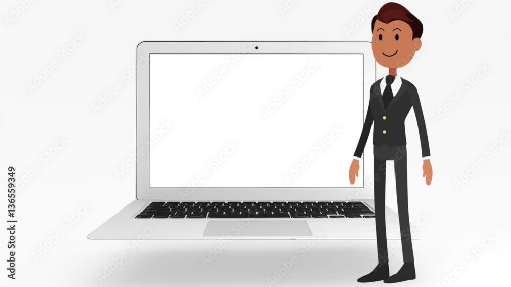 homme et pc portable