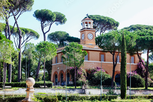 Park in Rome, Italy Villa Borghese photo