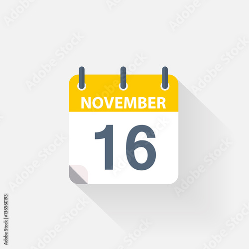 16 november calendar icon