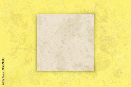 Creative yellow background of viscose fabric and kraft paper