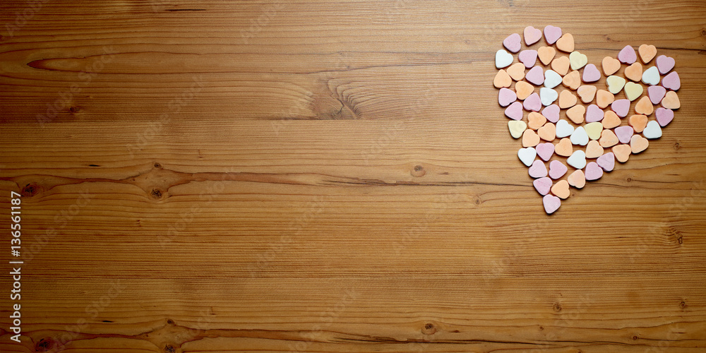Love background with hearts