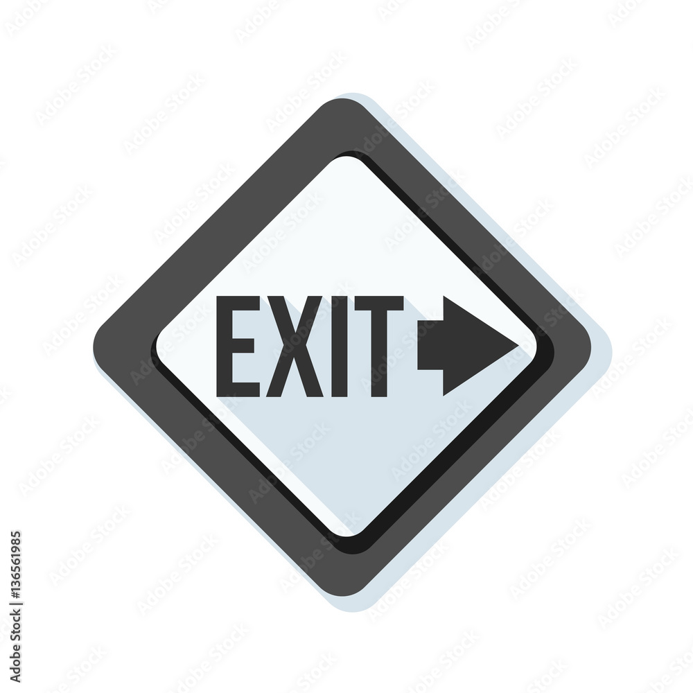 Exit Right Arrow sign illustration Exit Right Arrow sign illustration