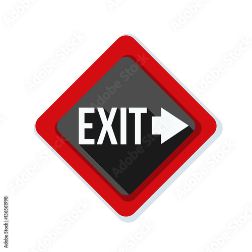 Free Download Exit Right Arrow sign illustration - GFXLoad