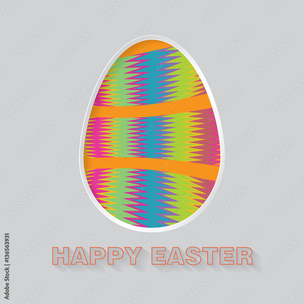 Easter background with patterned egg Easter background with patterned egg