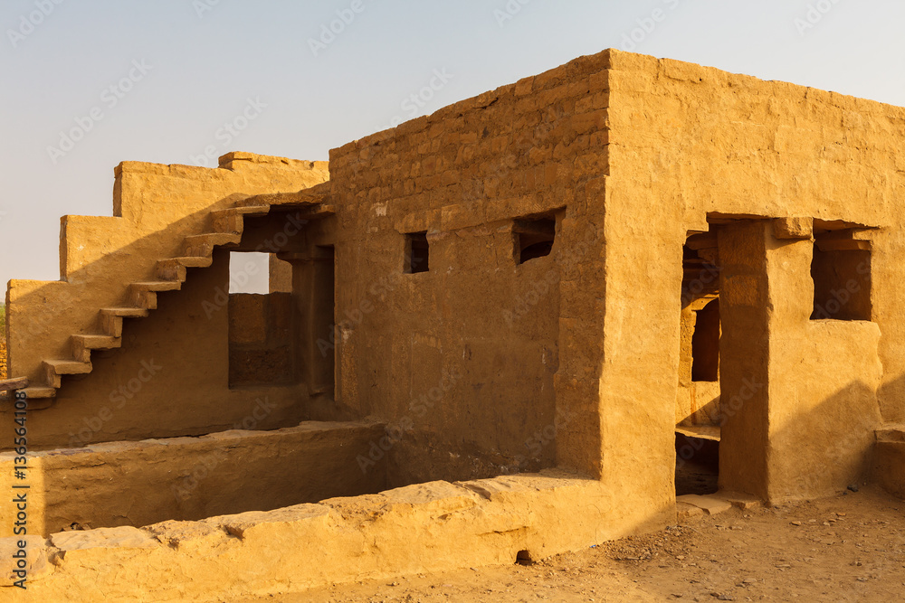 Kuldhara ,abandoned city and it's ruins in Jaisalmer,Rajasthan,India.