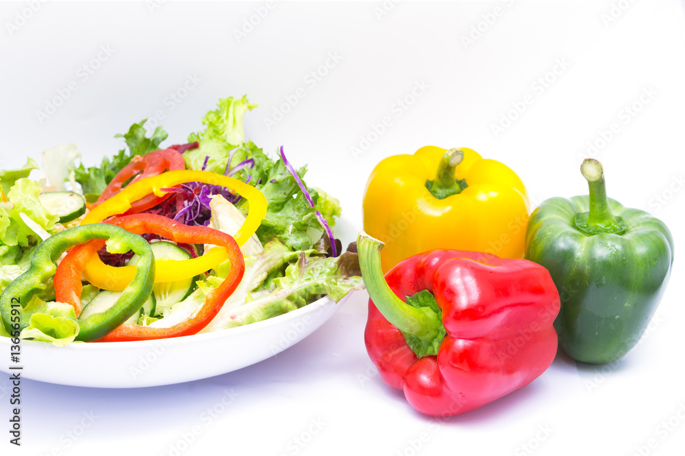 healthy foods salad, Sweet Peppers or Bell Peppers slice healthy foods salad, Sweet Peppers or Bell Peppers slice