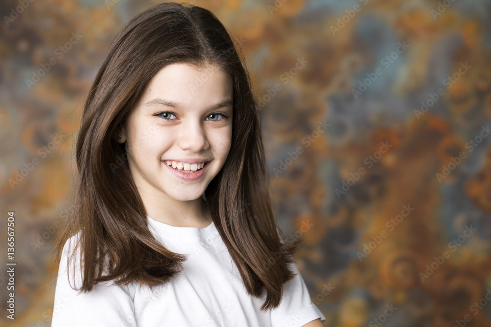 Portrait of a charming little girl Portrait of a charming little girl