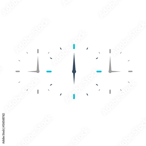 Time logo. Watch icon. Vector flat illustraion.