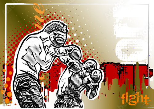 Box Fighters poster background