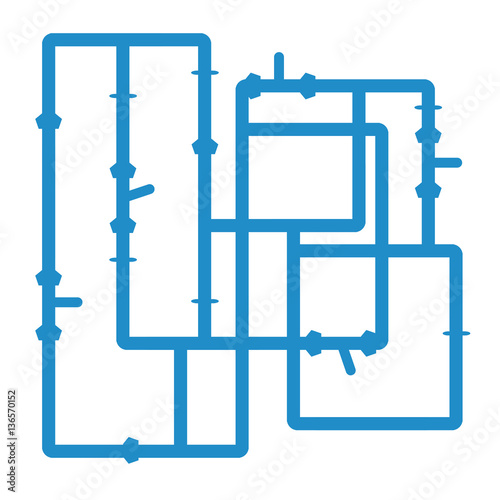Background of the conduit and seals in a single color