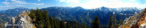 Großer Sonnleitstein Panoramic View from Schneeberg over Rax to Schneealpe