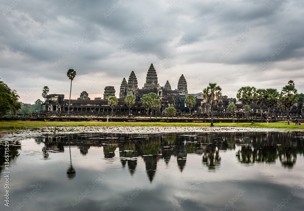 raincloud over Angkor Wat , Landmark in Siem Reap, Cambodia. Angkor wat inscribed on the UNESCO World Heritage List in 1992 raincloud over Angkor Wat , Landmark in Siem Reap, Cambodia. Angkor wat inscribed on the UNESCO World Heritage List in 1992