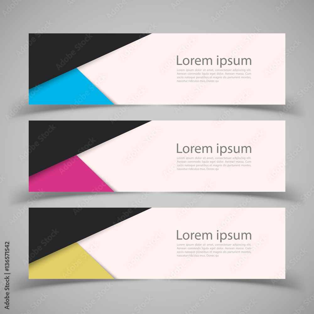 Set of banner templates. Modern abstract design. Set of banner templates. Modern abstract design.
