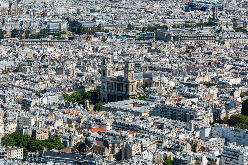 Skyline of Paris from the top of the Montparnasse tower