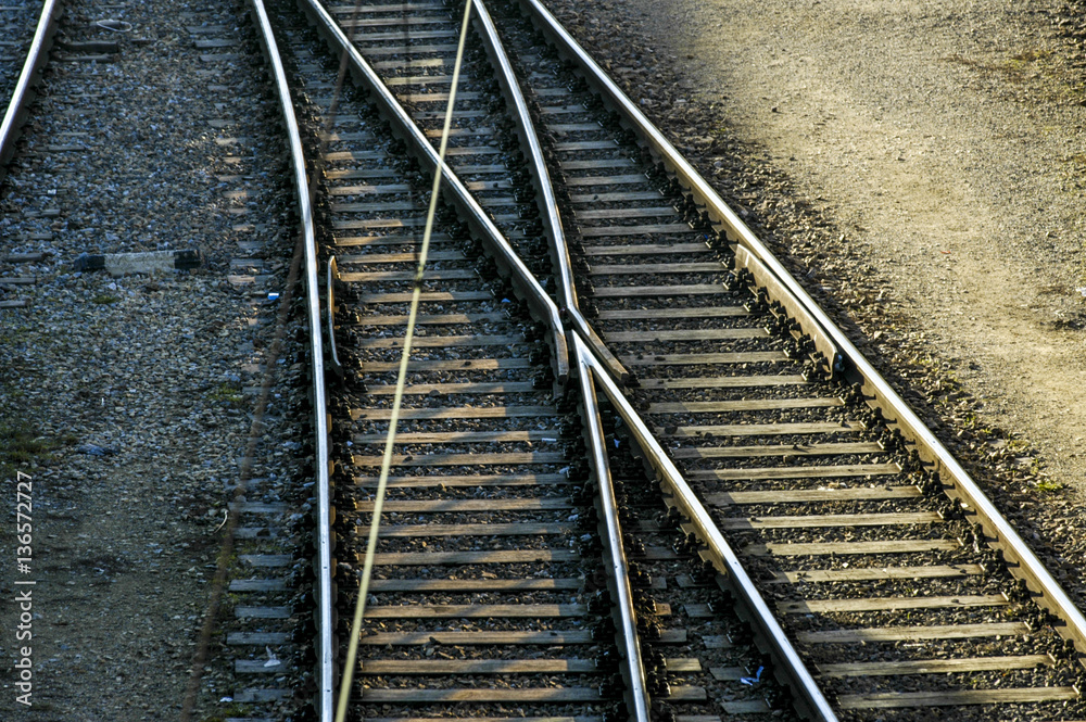 Vienna, West railway station, railway, overlapping tracks Vienna, West railway station, railway, overlapping tracks