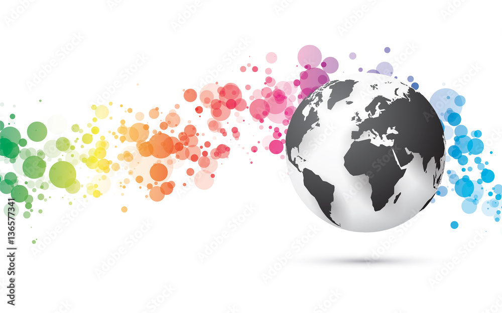 abstract technology background and globe earth