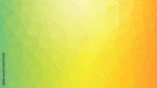 colorful geometric polygonal green yellow orange background